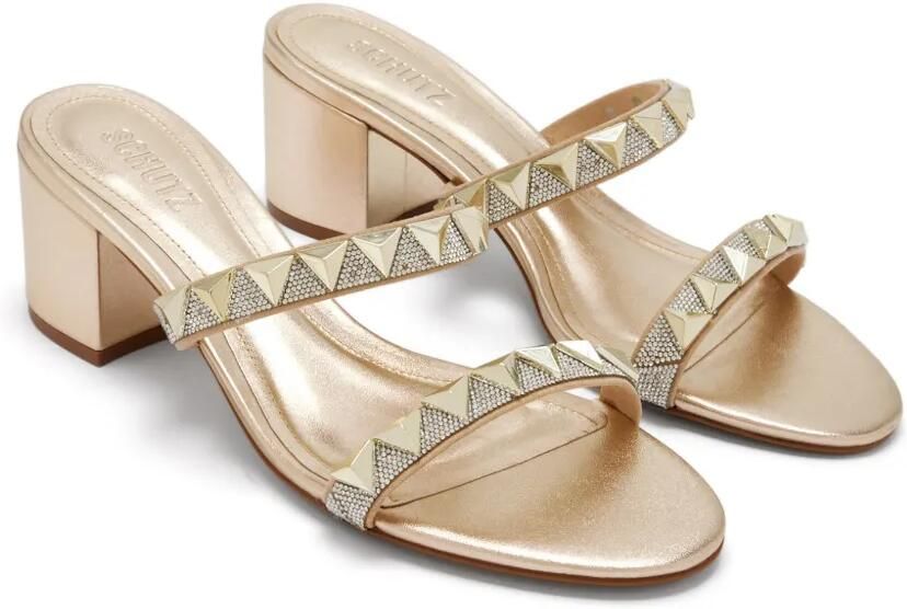 Schutz Sandalen met studs en verfraaid met kristallen Goud - Foto 3