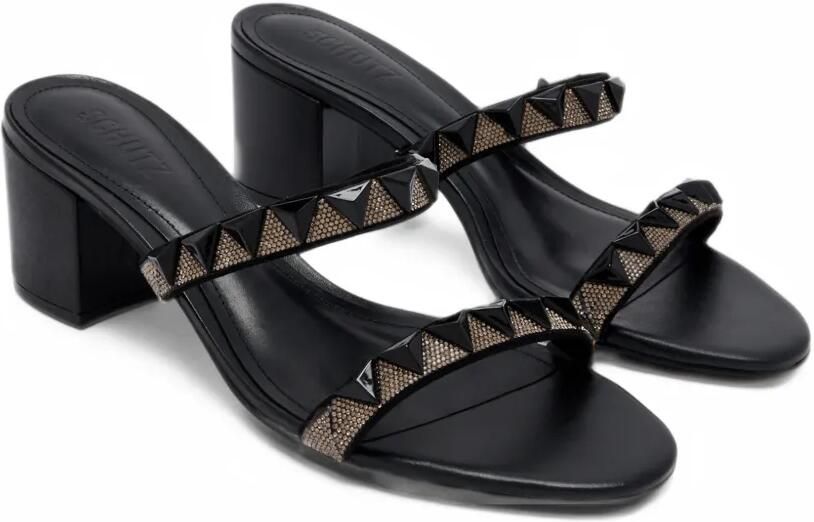 Schutz Sandalen verfraaid met kristallen Zwart - Foto 3