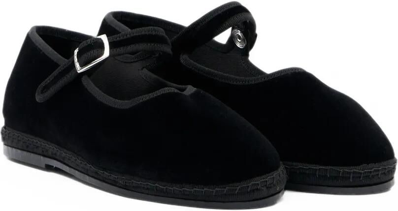 Sciuscià Maryjane velvet ballet flats Zwart