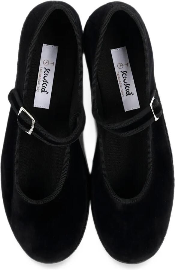Sciuscià Maryjane velvet ballet flats Zwart - Foto 2