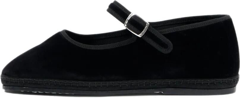 Sciuscià Maryjane velvet ballet flats Zwart - Foto 4