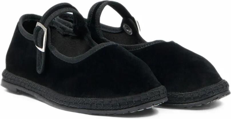 Sciuscià velvet ballet flats Zwart