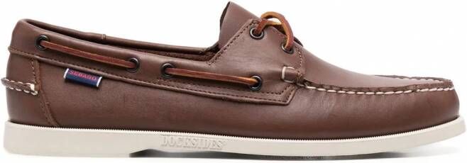 Sebago Bootschoenen met veterdetail Bruin