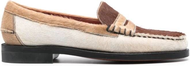 Sebago Dan Raw loafers met kalfshaar Bruin