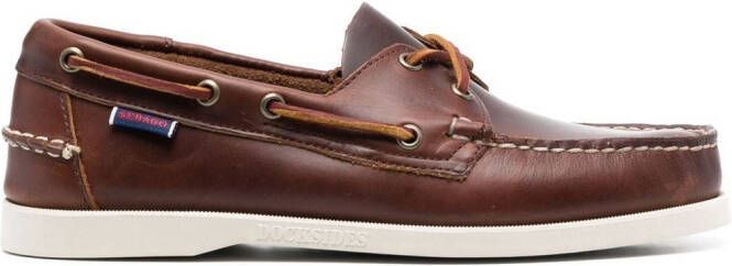 Sebago Dockside Portland leren bootschoenen Bruin