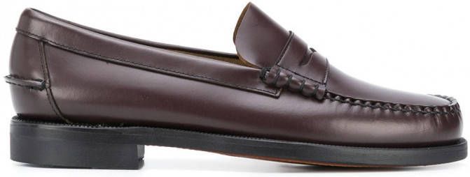 Sebago Leren penny loafers Bruin