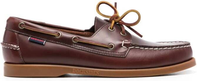 Sebago Leren bootschoenen Bruin