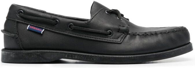 Sebago Portland leren bootschoenen Zwart