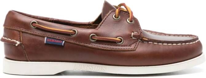 Sebago Portland leren bootschoenen Bruin