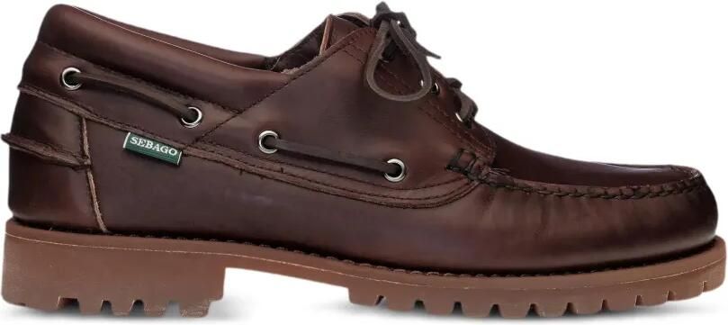 Sebago Acadia leren bootschoenen met veters Bruin
