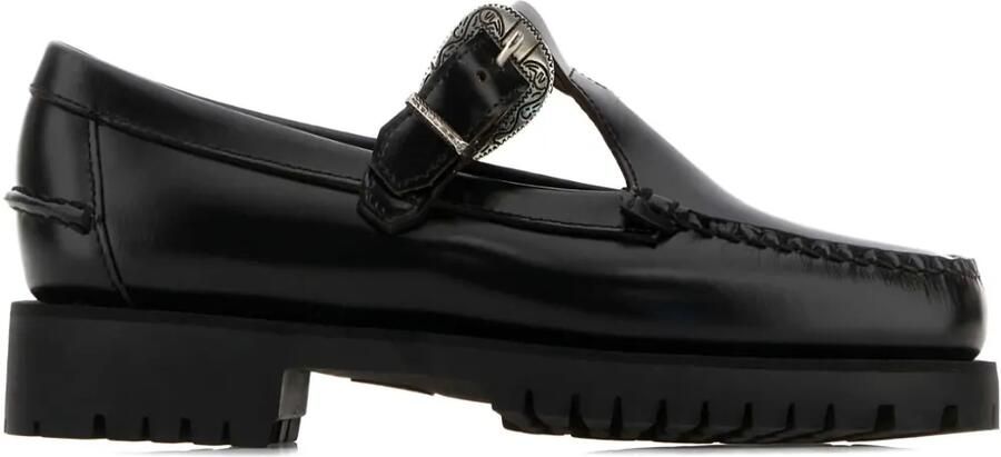 Sebago Aurora leren loafers met gespdetail Zwart