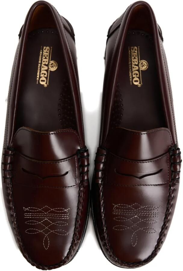 Sebago Dan El Paso penny loafers met borduurwerk Bruin - Foto 4