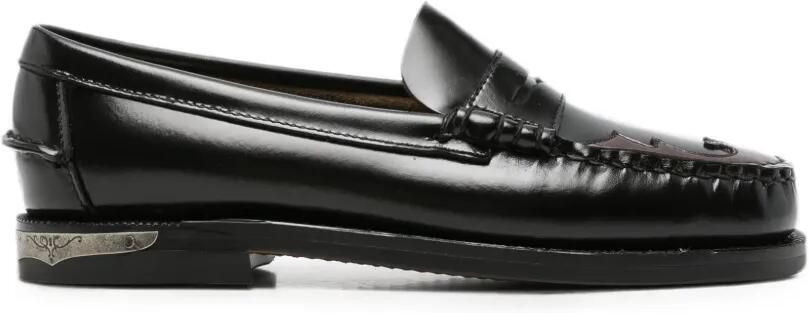 Sebago Dan Scarabeo loafers met Western-detail Zwart
