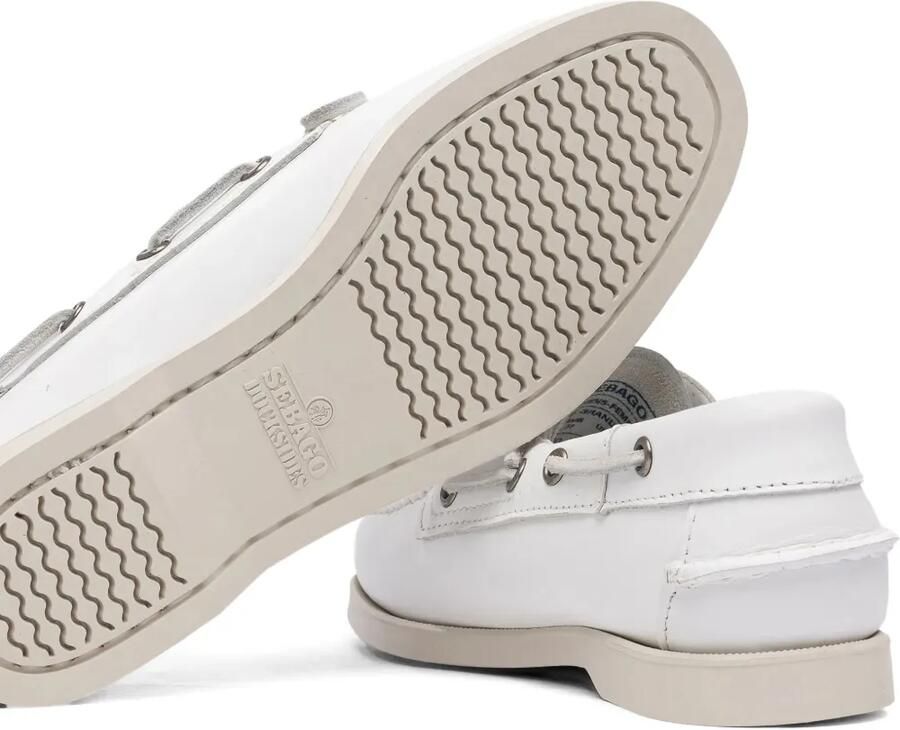 Sebago Dockside Portland leren bootschoenen Wit - Foto 2