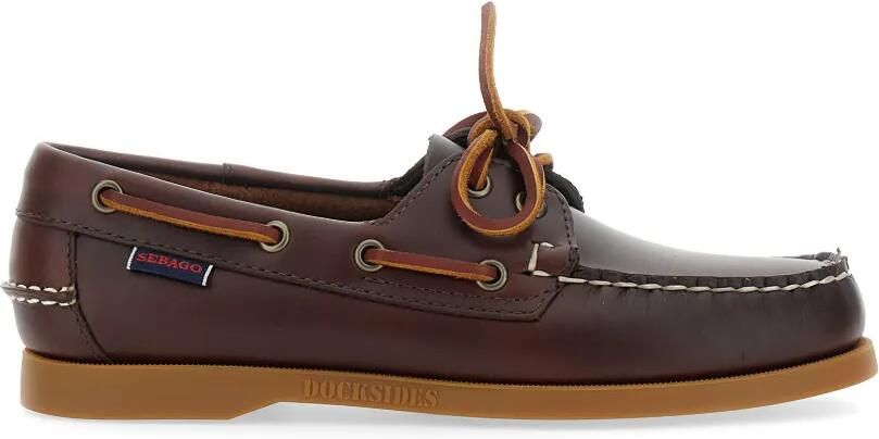 Sebago Dockside Portland Waxed leren bootschoenen Bruin