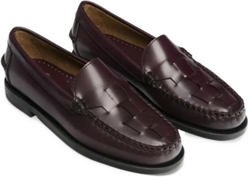 Sebago Frank Braided leather loafers Bruin - Foto 5