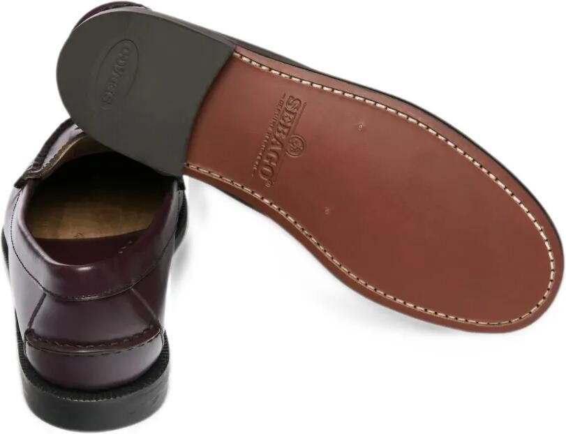 Sebago Frank Braided leather loafers Bruin - Foto 4