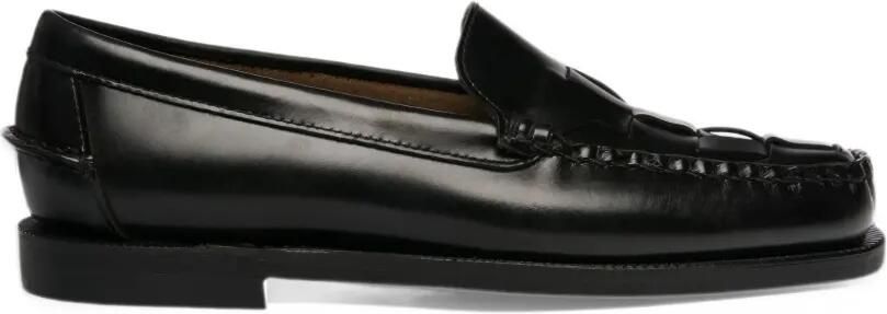 Sebago Frank Braided leather loafers Zwart