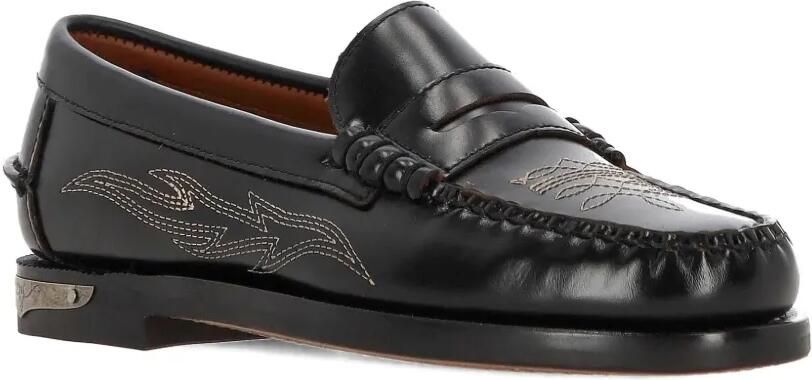 Sebago Loafers met geborduurd detail Zwart - Foto 3