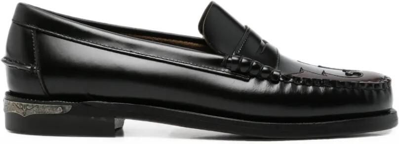 Sebago Penny loafers met gegraveerd plakkaat Zwart
