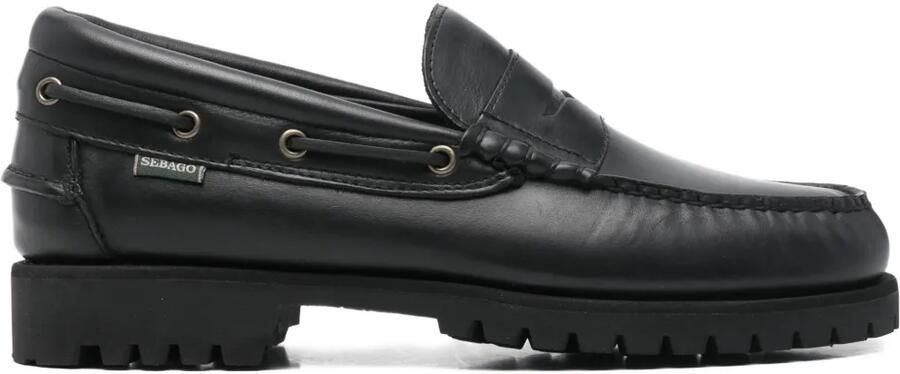 Sebago Penny loafers met loopzool Zwart