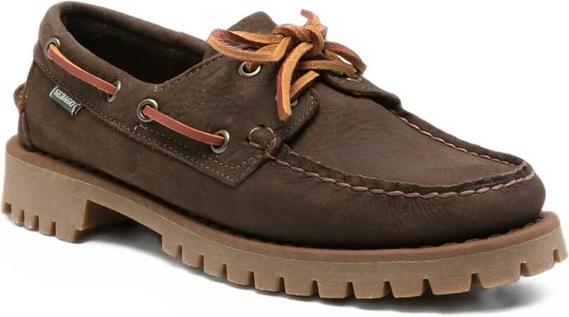 Sebago Ranger lug-sole boat shoes Bruin - Foto 3