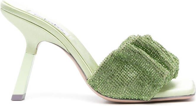 Sebastian Milano Leren sandalen Groen