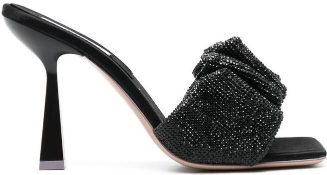Sebastian Milano Leren sandalen Zwart