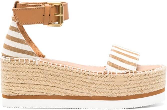 See by Chloé Espadrilles met plateauzool Beige