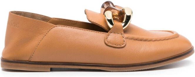 See by Chloé Leren loafers Bruin
