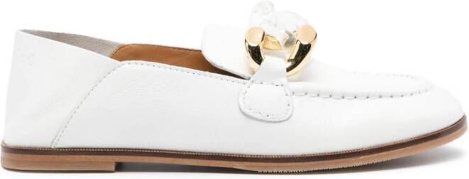 See by Chloé Leren loafers Wit