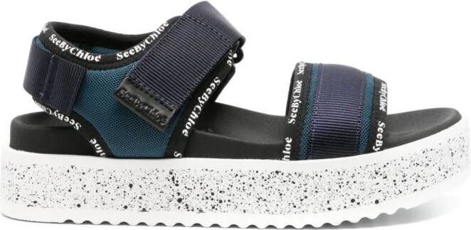 See by Chloé Pipper 45mm flatform sandals Blauw