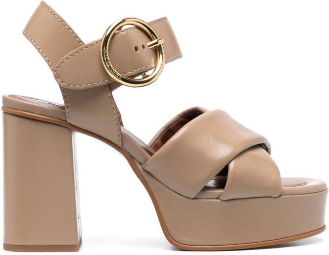 See by Chloé Sandalen met plateauzool Beige