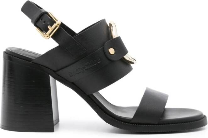 See by Chloé Leren slingback sandalen Zwart