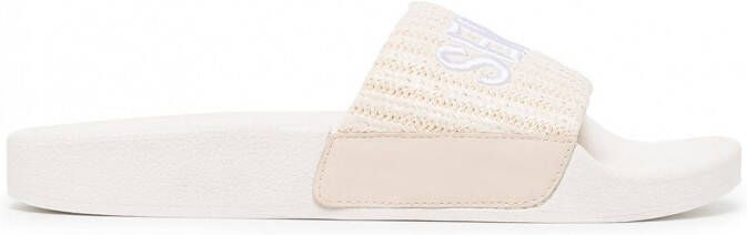 Senso Elly II slippers met geborduurd logo Beige