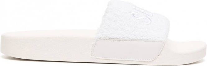 Senso Elly slippers met geborduurd logo Wit
