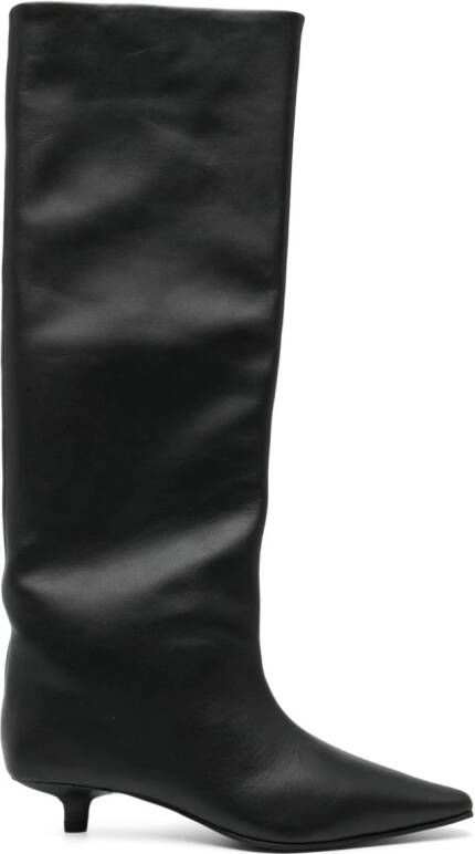 Senso Fizz 40mm calf-length leather boots Zwart