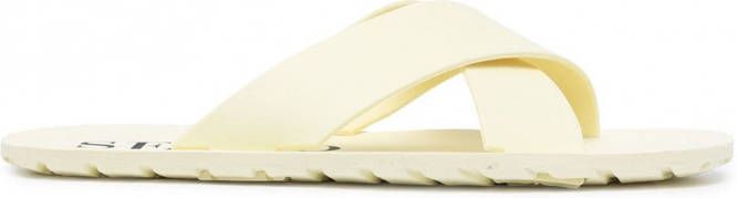 Senso Franky slippers met gekruiste bandjes Geel