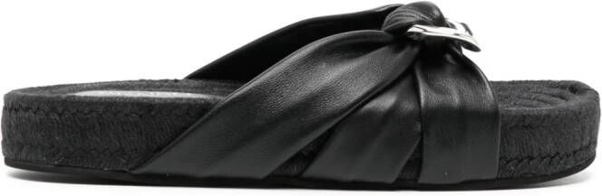 Senso Sandalen met gespdetail Zwart