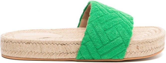 Senso Isobel espadrilles met open neus Groen