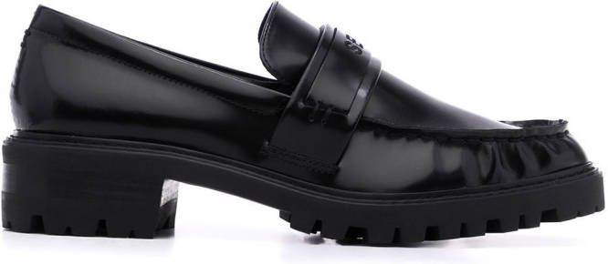 Senso Met I leren loafers Zwart