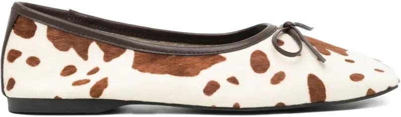 Senso Becca VI ballerina's met koeienprint Beige