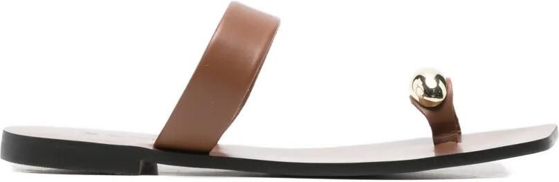 Senso Olga sandalen met hardware-detail Bruin