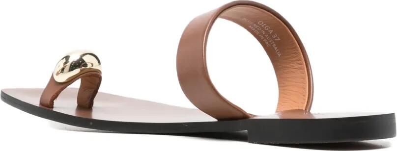 Senso Olga sandalen met hardware-detail Bruin - Foto 4