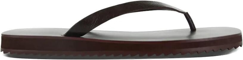Senso Xeo III leren teenslippers Bruin