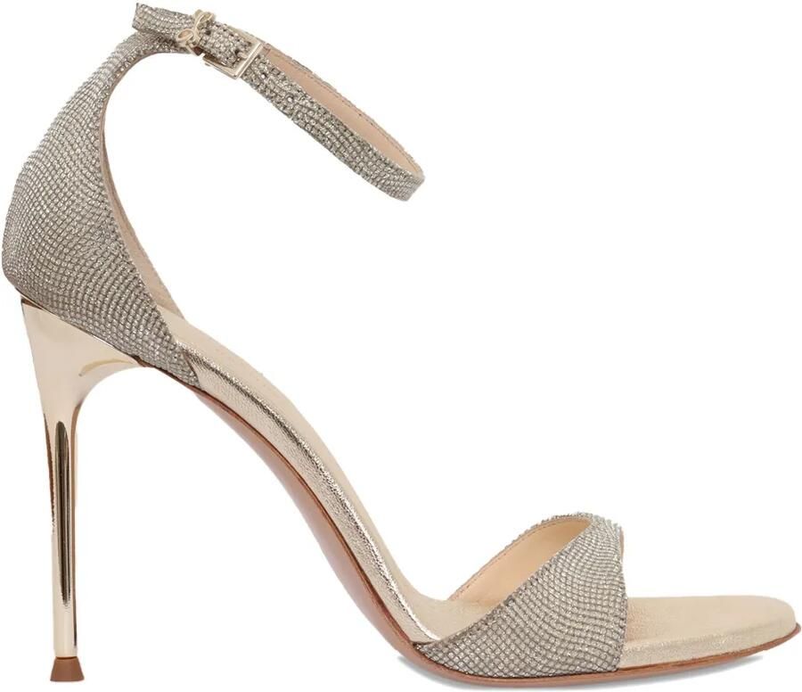Sergio Levantesi 100 mm sandalen met enkelbandje Grijs