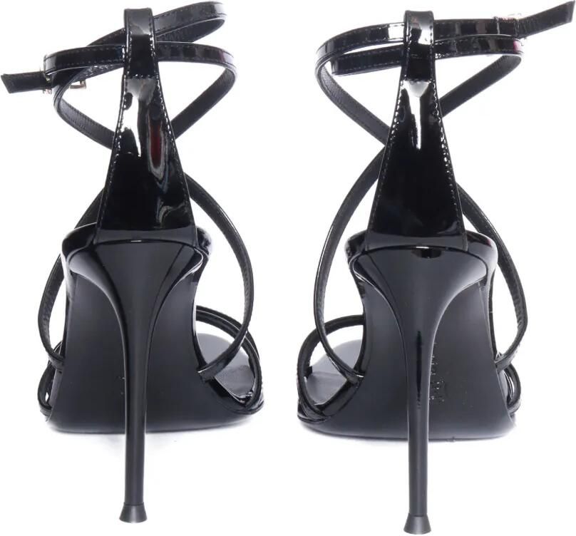 Sergio Levantesi 110 mm Rebel 5 lakleren sandalen met gekruiste bandjes Zwart - Foto 2