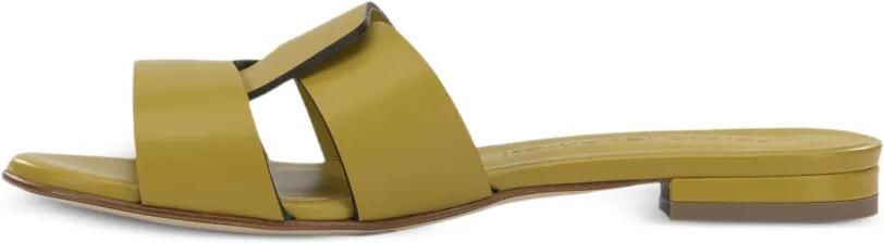 Sergio Levantesi Aria geweven leren sandalen Geel - Foto 4
