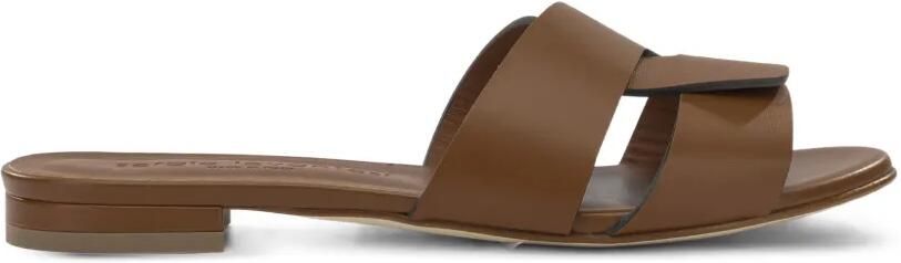 Sergio Levantesi Aria6 Tryde leren sandalen met uitgesneden details Bruin