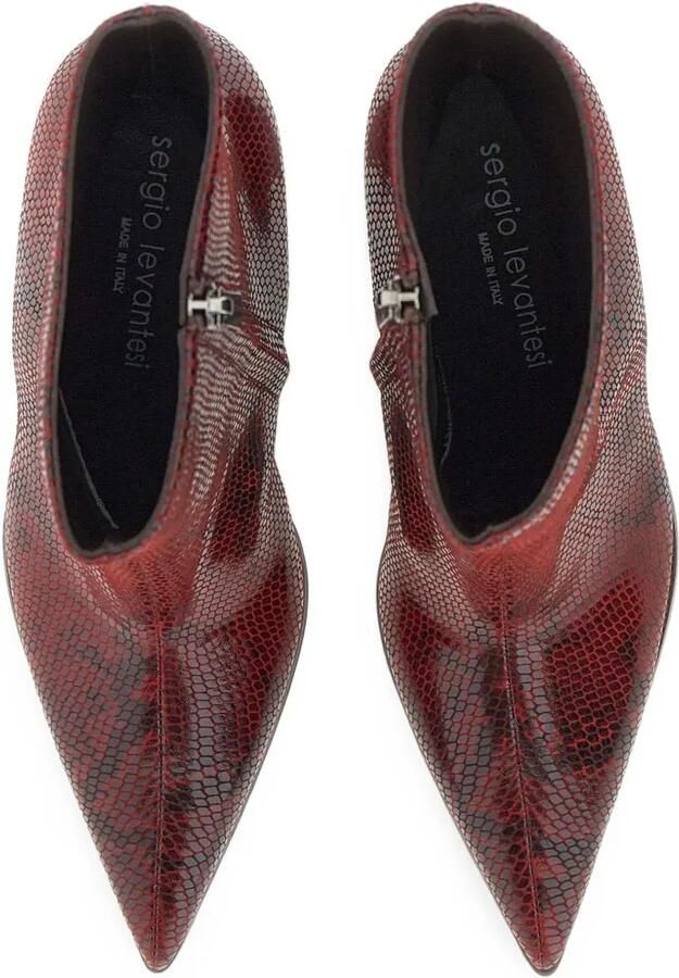 Sergio Levantesi Delia67 enkellaarzen met python-print Rood - Foto 3